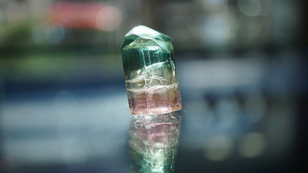 watermelon tourmaline, color zoning