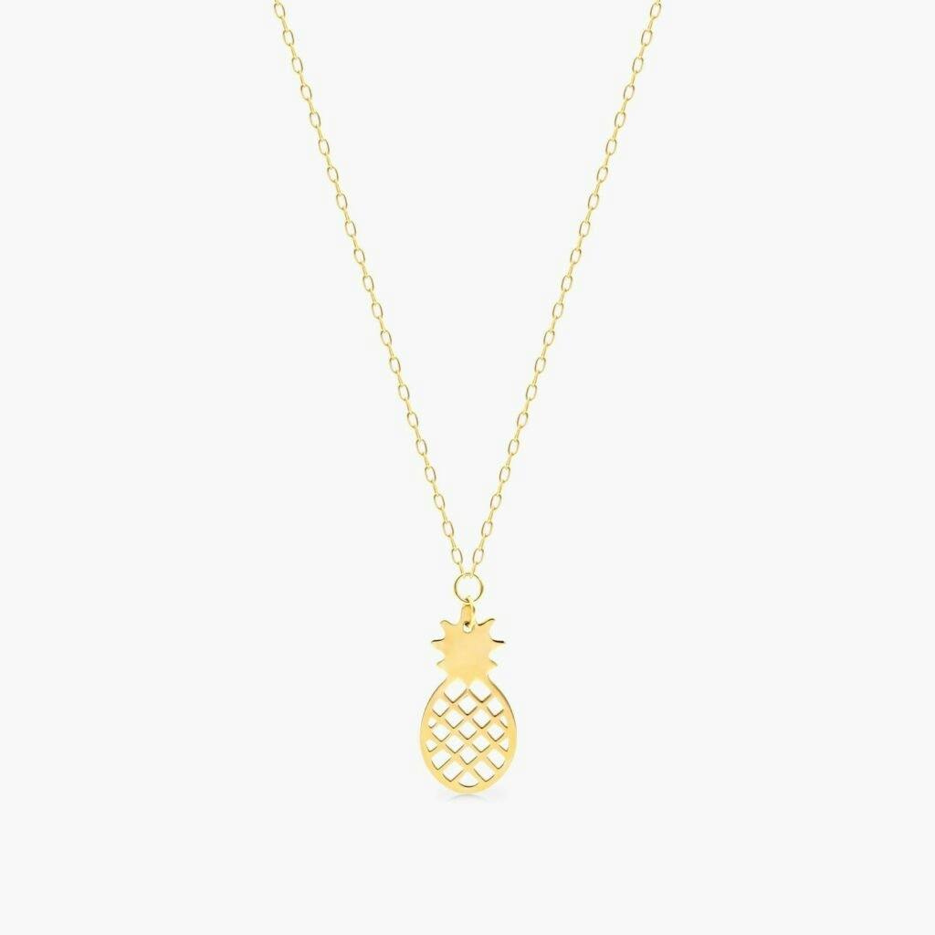 14K Yellow Gold Pineapple Necklace James Allen