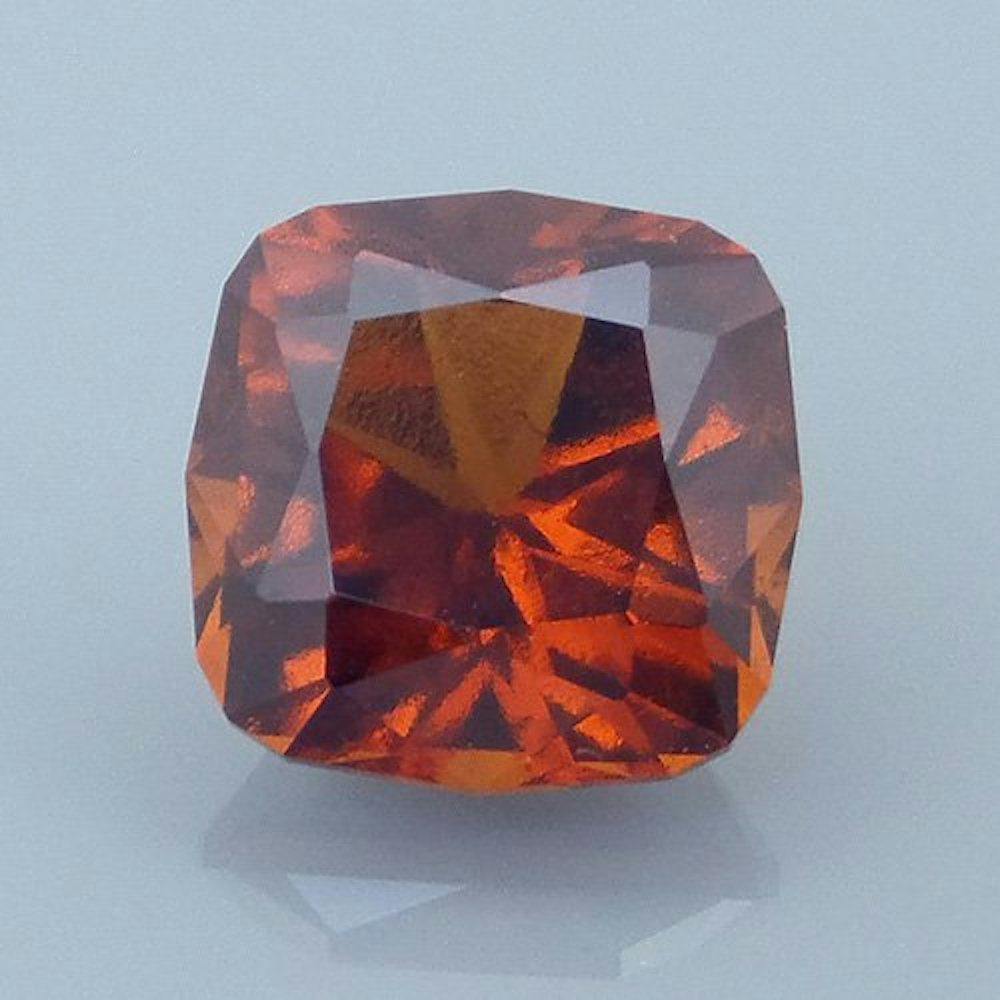 hessonite garnet - cushion cut, Tanzania