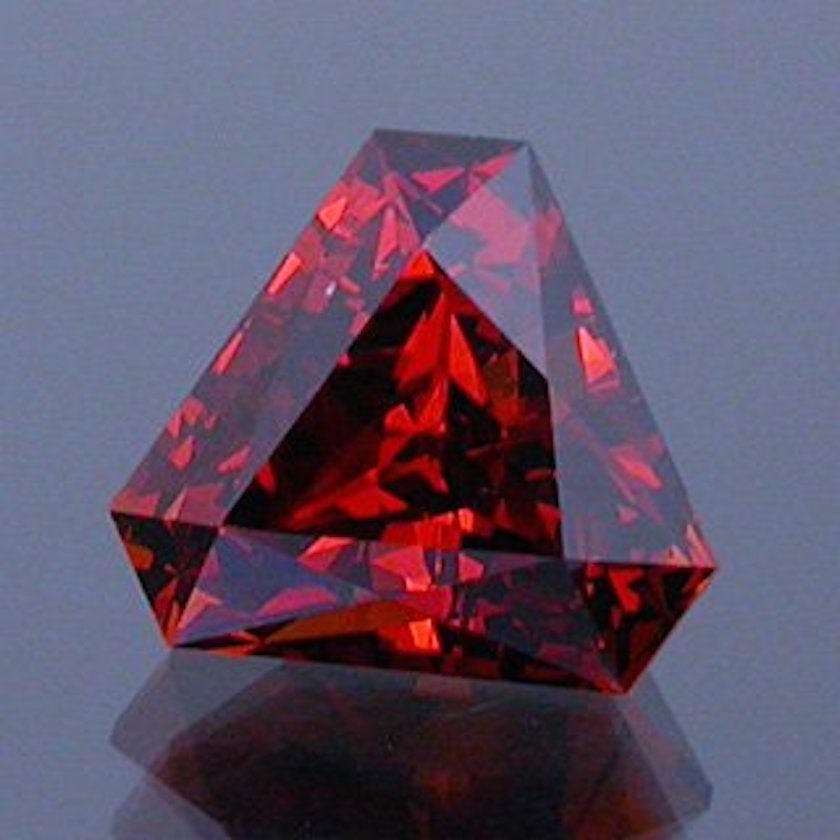 spessartite garnet, triangle cut - Nigeria